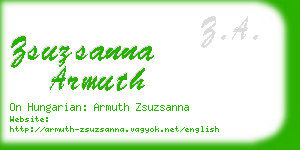 zsuzsanna armuth business card